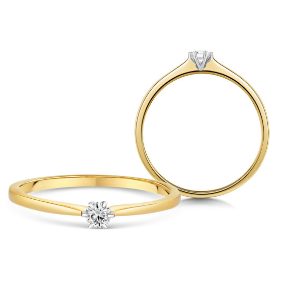 SOFIA DIAMONDS zlatý zásnubný prsteň s diamantom 0,20 ct UDRG46874Y-H-I1