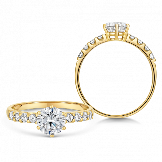 SOFIA zlatý zásnubný prsteň so zirkónmi GEMBG23068-19