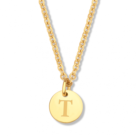 CO88 oceľový náhrdelník s písmenom T C88CN-26157