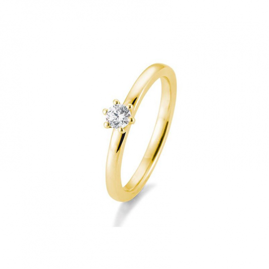SOFIA DIAMONDS prsten ze žlutého zlata s diamantem 0,20 ct BE41/05989-Y
