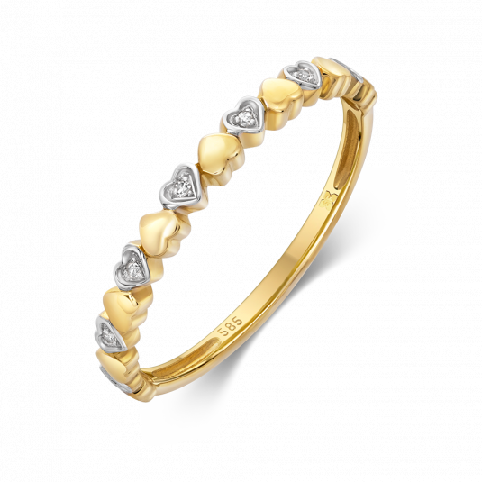 SOFIA DIAMONDS zlatý prsteň s diamantami 0,018 ct GEMBG28619-18