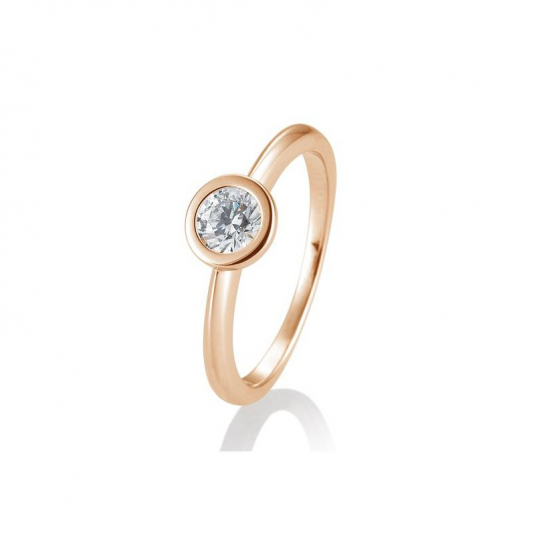 SOFIA DIAMONDS prsten z růžového zlata s diamantem 0,50 ct BE41/85133-6-R