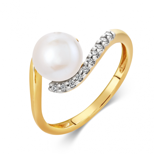 SOFIA zlatý prsteň s perlou GVRD14996UPY4
