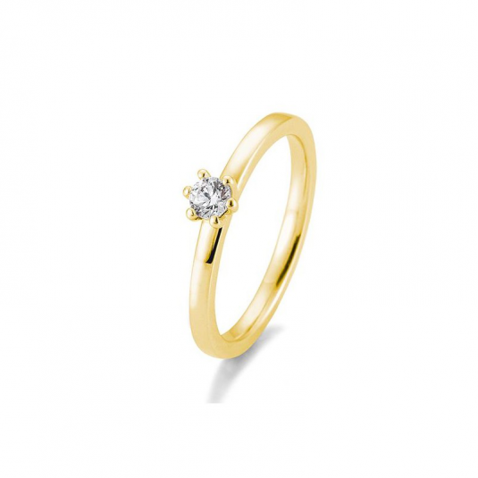 SOFIA DIAMONDS prsteň zo žltého zlata s diamantom 0,15 ct BE41/05988-Y