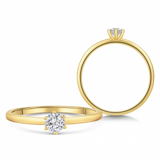 SOFIA DIAMONDS zlatý zásnubný prsteň s diamantom 0,25 ct BDRB00083YG