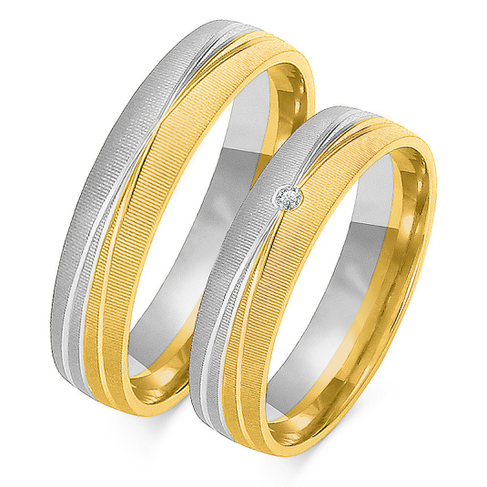 SOFIA zlatý dámský snubní prsten ZSOE-214WYG+WG