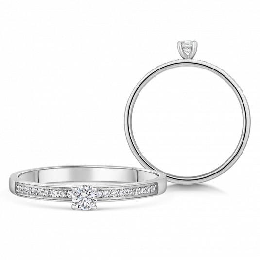 SOFIA DIAMONDS zlatý zásnubný prsteň s diamantmi 0,15 ct BDRB00213WG