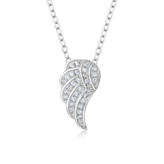 SOFIA stříbrný náhrdelník andělské křídlo IS028CT012