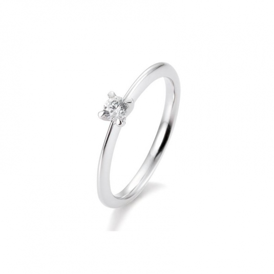 SOFIA DIAMONDS prsteň z bieleho zlata s diamantom 0,15 ct BE41/05634-W