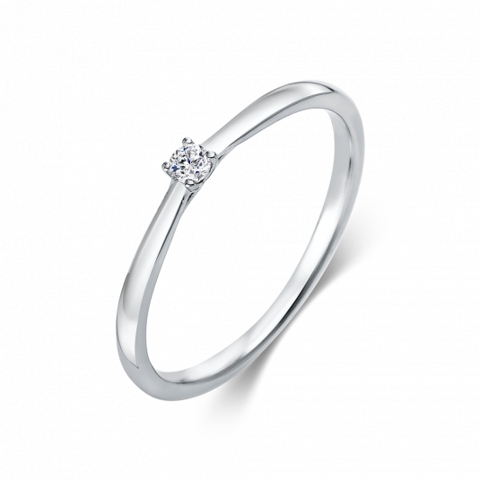 SOFIA DIAMONDS zlatý zásnubní prsten s diamantem 0,05 ct DIA1A286W4