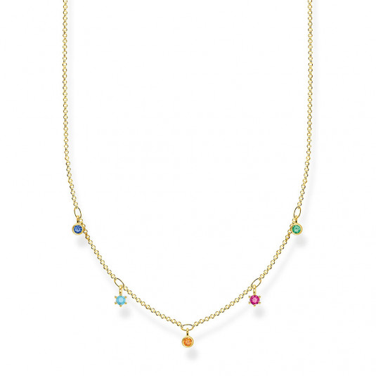 THOMAS SABO náhrdelník Colourful stones gold KE2071-488-7-L45v