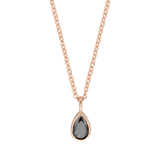 ESPRIT strieborný náhrdelník s čiernym zirkónom ESNL01601242