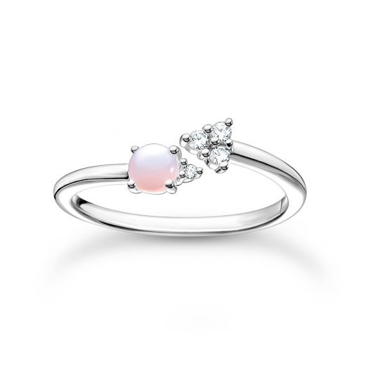 THOMAS SABO prsteň Opal-Imitation shimmering pink TR2345-166-7