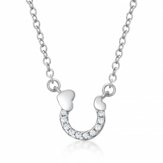 SOFIA strieborný náhrdelník s podkovou IS028CT299-38-45