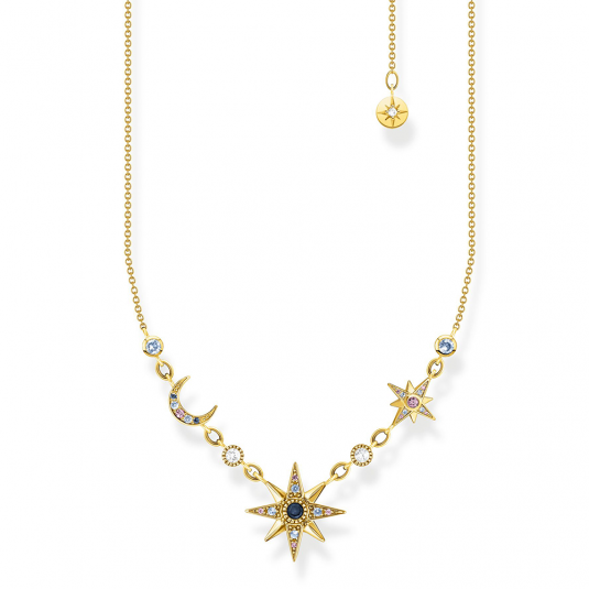 THOMAS SABO náhrdelník Royalty star & Moon gold KE2119-959-7-L45V