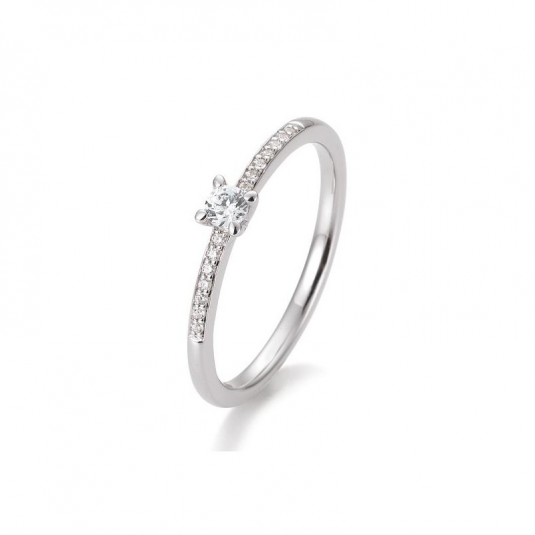 SOFIA DIAMONDS prsteň z bieleho zlata s diamantom 0,17 ct BE41/85950-W