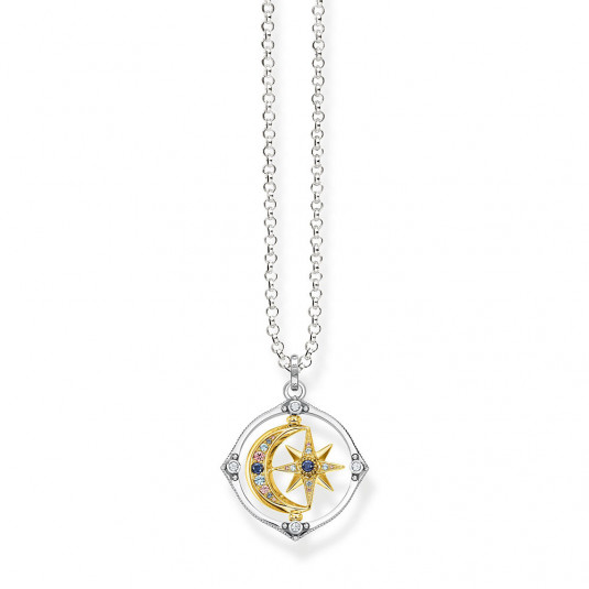 THOMAS SABO náhrdelník Star & moon gold KE1985-556-7