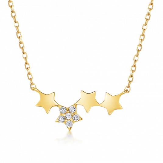SOFIA zlatý náhrdelník s hviezdičkami NB9NBG-0024