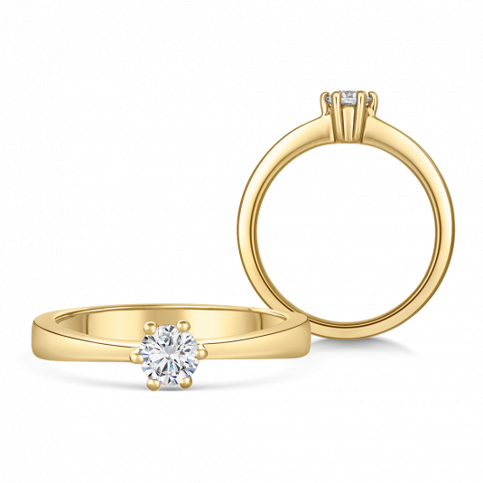SOFIA DIAMONDS zlatý zásnubný prsteň s diamantom 0,25 ct BDRB00070YG