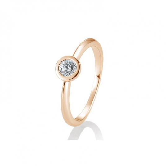 SOFIA DIAMONDS prsteň z ružového zlata s diamantom 0,30 ct BE41/85131-6-R