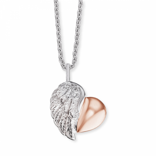 ENGELSRUFER náhrdelník srdce s anjelským krídlom ERN-LILHEARTWING-BI