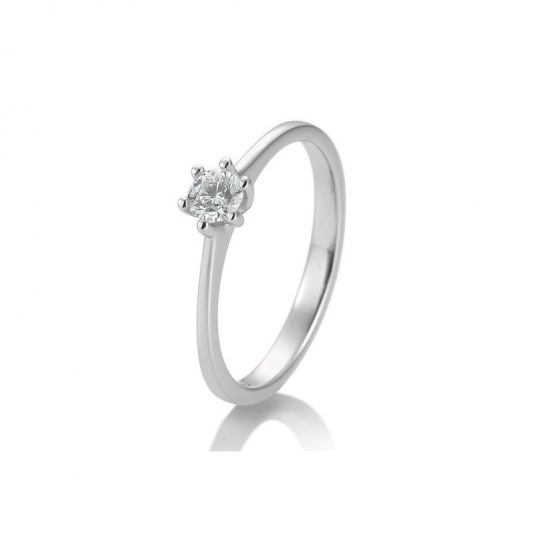 SOFIA DIAMONDS prsteň z bieleho zlata s diamantom 0,25 ct BE41/82142-W