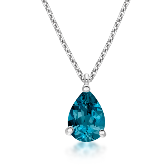 SOFIA zlatý náhrdelník s modrým topásom GEMCS23680-52