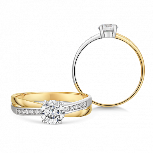 SOFIA zlatý zásnubný prsteň so zirkónmi GEMBG23683-18