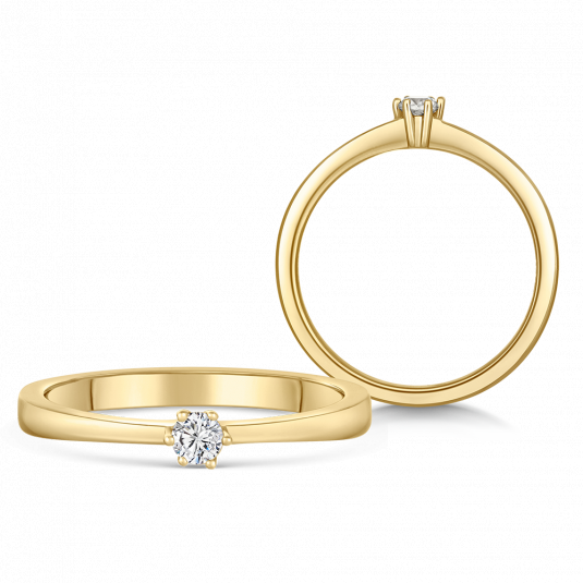 SOFIA DIAMONDS zlatý zásnubný prsteň s diamantom 0,10 ct BDRB00067YG