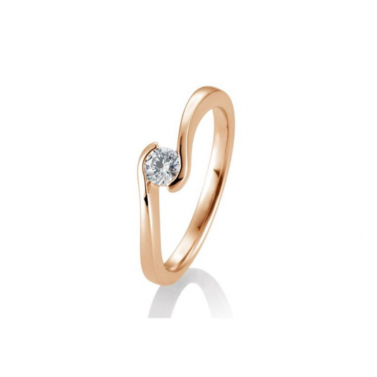 SOFIA DIAMONDS prsten z růžového zlata s diamantem 0,25 ct BE41/85943-R
