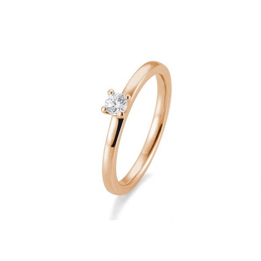 SOFIA DIAMONDS prsten z růžového zlata s diamantem 0,15 ct BE41/05991-R