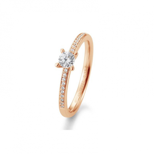 SOFIA DIAMONDS prsteň z ružového zlata s diamantom 0,35 ct BE41/85952-R