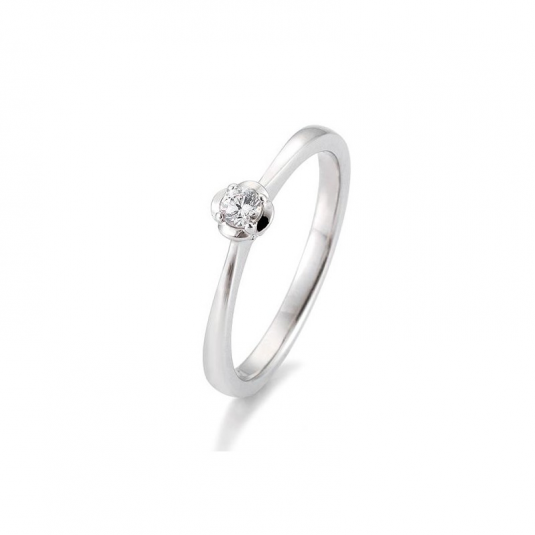 SOFIA DIAMONDS prsten z bílého zlata s diamantem 0,10 ct BE41/05951-W