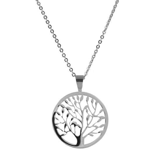 CO88 oceľový náhrdelník so stromom života C88CN-10004