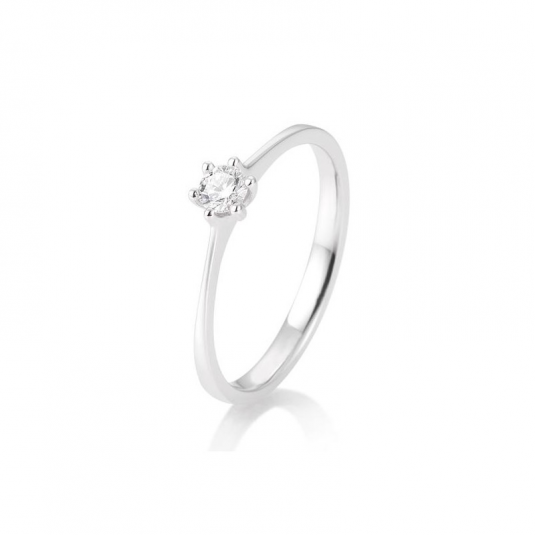 SOFIA DIAMONDS prsteň z bieleho zlata s diamantom 0,15 ct BE41/82143-W