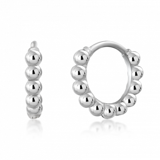 SOFIA stříbrné náušnice kruhy s kuličkami COEOA97579+COEOA97579