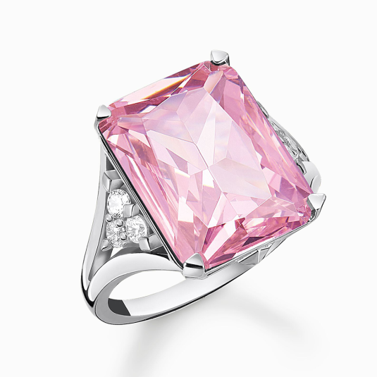 THOMAS SABO prsteň Pink and white stones TR2339-051-9