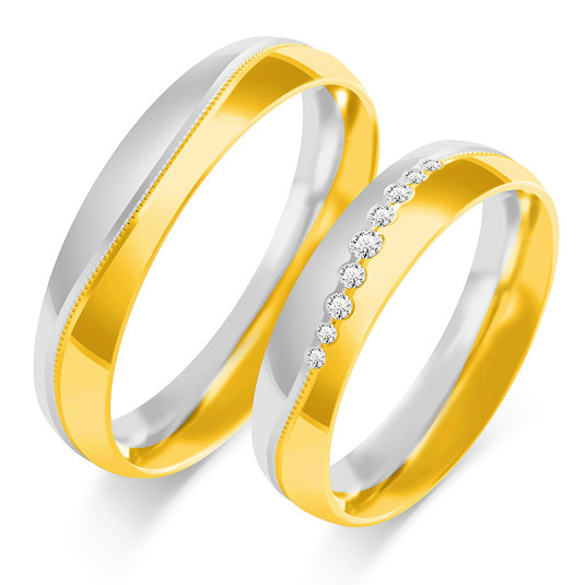 SOFIA zlatý dámský snubní prsten ZSOE-408WYG+WG