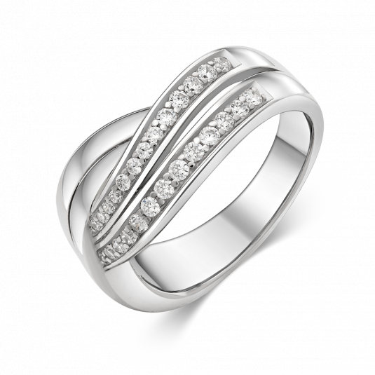 SOFIA strieborný prsteň so zirkónmi ANSR100027CZ1
