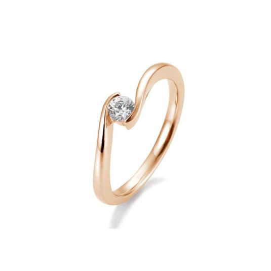 SOFIA DIAMONDS prsten z růžového zlata s diamantem 0,20 ct BE41/85942-R