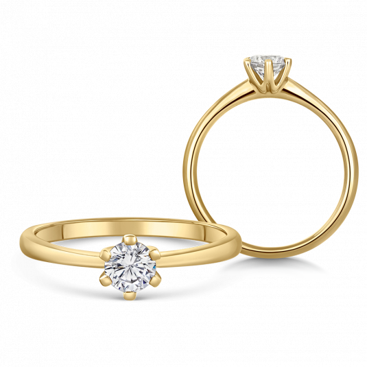 SOFIA DIAMONDS zlatý zásnubný prsteň s diamantom 0,50 ct BDRB00150YG
