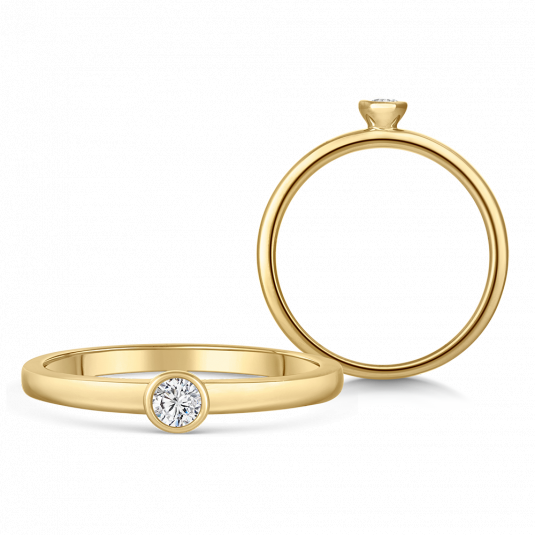 SOFIA DIAMONDS zlatý zásnubný prsteň s diamantom 0,10 ct BDRB00075YG
