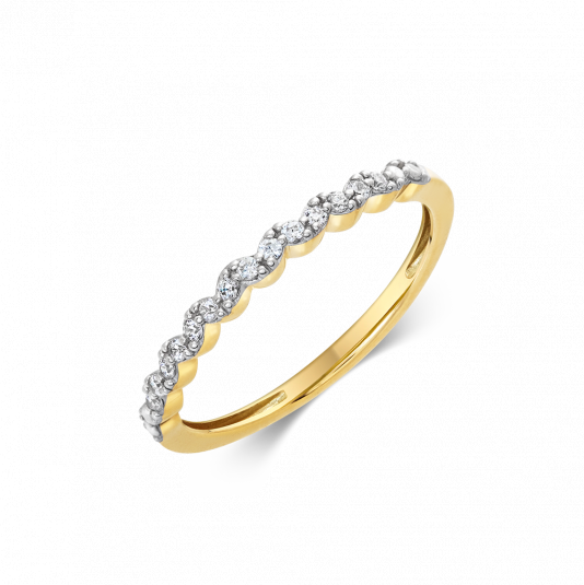 SOFIA zlatý prsteň so zirkónmi AUBFLX04B0P-ZY