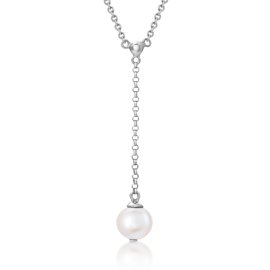 SOFIA strieborný náhrdelník s perlou AEAN1083WFM/R42+5