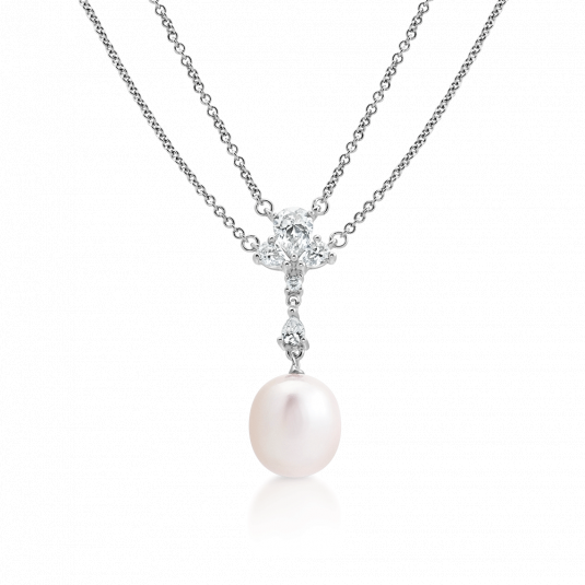 SOFIA strieborný náhrdelník s perlou WWPS170290N-CSF1