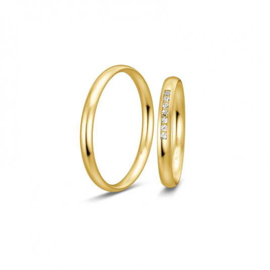 BREUNING zlaté snubní prsteny BR48/04973YG+BR48/04974YG