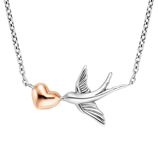 ENGELSRUFER náhrdelník s lastovičkou ERN-LOVE-BIRD-BIR
