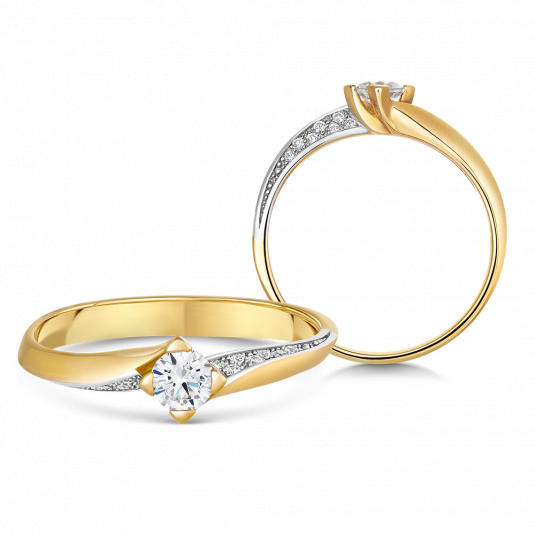 SOFIA zlatý  zásnubný prsteň ZODLR210110XL1