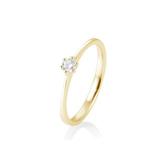 SOFIA DIAMONDS prsteň zo žltého zlata s diamantom 0,10 ct BE41/82144-Y