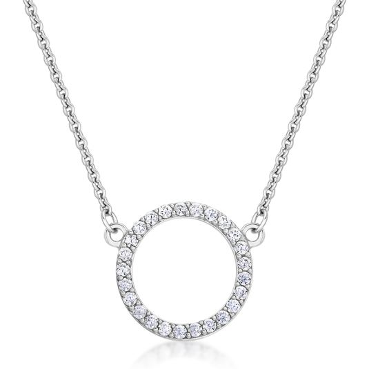 SOFIA strieborný náhrdelník kruh karma SJ236610.200
